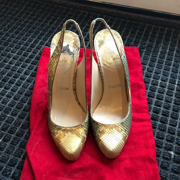 Christian Louboutin Python Slingback Pump, size 37 - Picture 5 of 7
